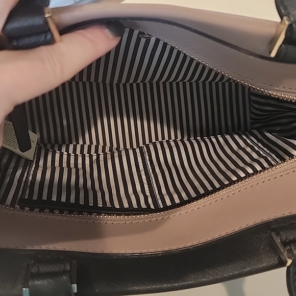 Kate Spade Black and Purple New York Colorblock Leather Satchel - Picture 8 of 13